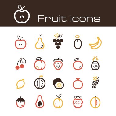 meyve Icons set