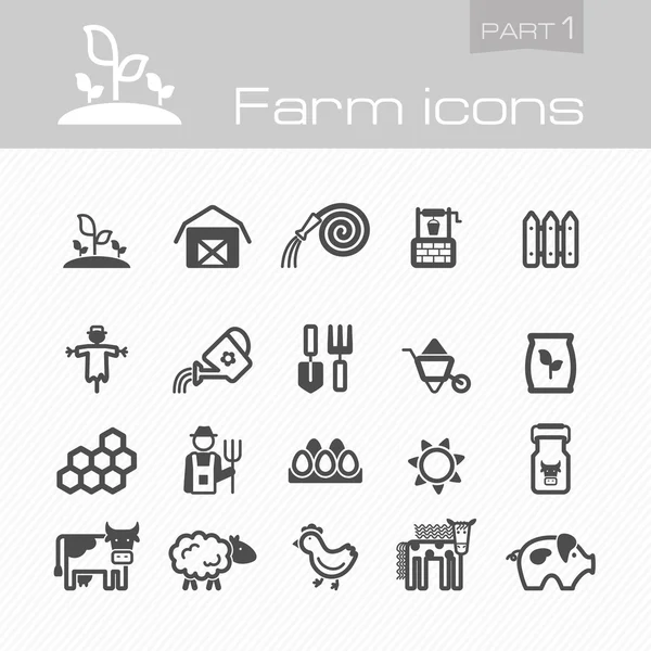 Иконки фермы часть 1 — стоковый вектор