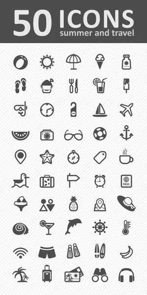 Vektor Sommer Icon Set — Stockvektor