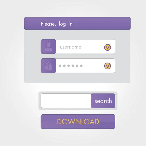 Vector login form — Stock Vector