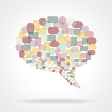 Renkli konuşma baloncukları dizisi