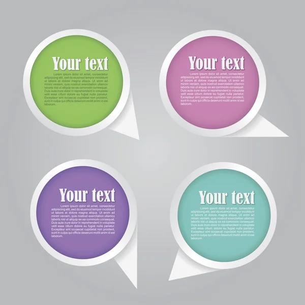 Set of colorful speech bubbles — Stock Vector