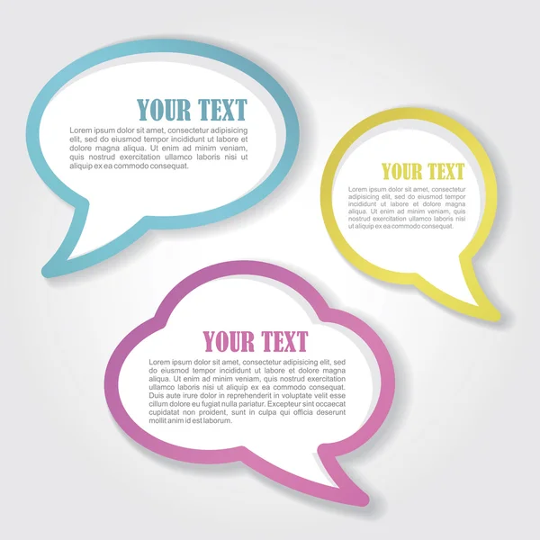 Set of colorful speech bubbles — Stock Vector