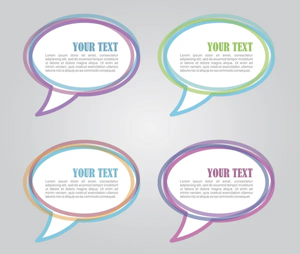 Set of colorful speech bubbles — Stock Vector