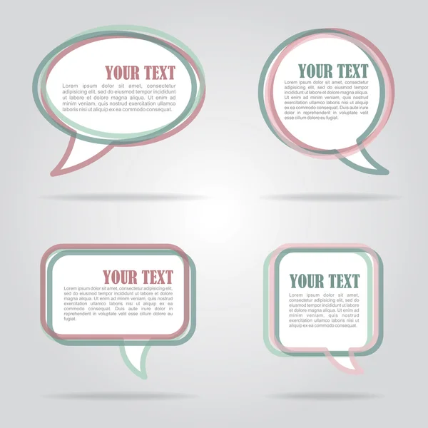 Set of colorful speech bubbles — Stock Vector