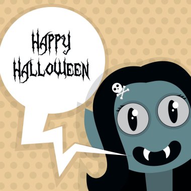 Mutlu Cadılar Bayramı Posteri. Vektör illüstrasyonu.