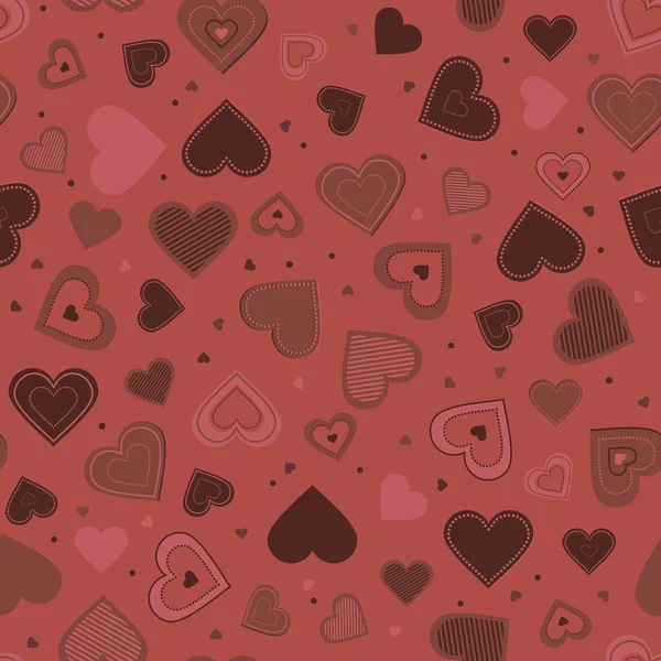 Seamless pattern with hearts — Stock Vector