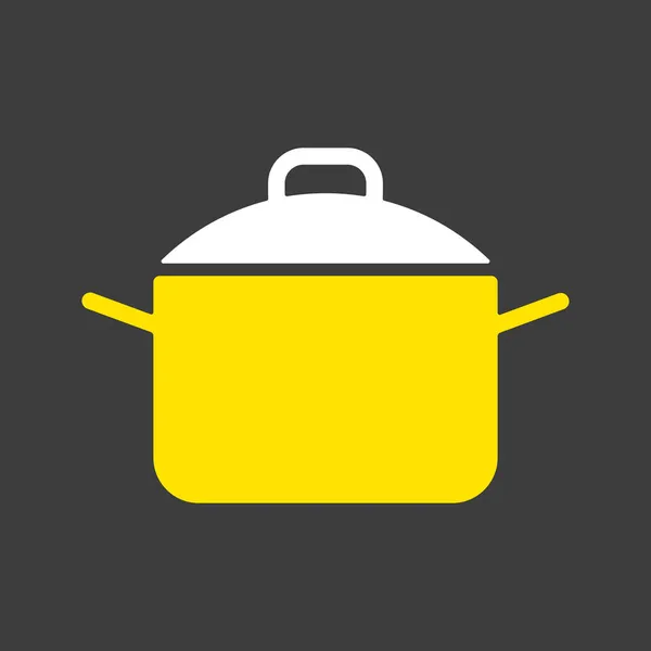 Іконка Гліфів Соусом Знак Приготування Їжі Або Сковорідка Символ Графіку — стоковий вектор