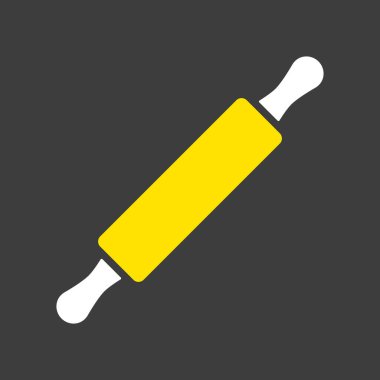 Tahta merdane pim pompadan vektör sembol. Mutfak aletleri. Yemek pişirme web sitesi tasarımı, logo, uygulama, UI için grafik sembolü