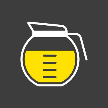 Kahve makinesi vektör sembolü. Mutfak aletleri. Yemek pişirme web sitesi tasarımı, logo, uygulama, UI için grafik sembolü