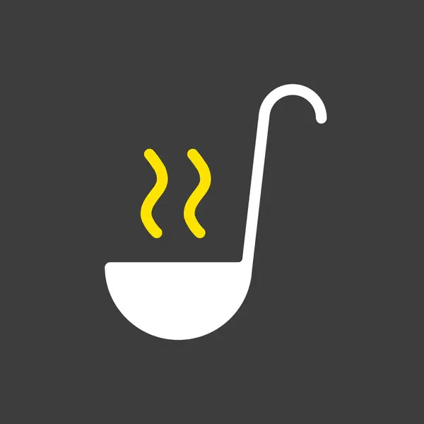汤勺矢量字形图标 厨房用具 烹饪网站设计 应用程序 用户界面的图形符号 — 图库矢量图片