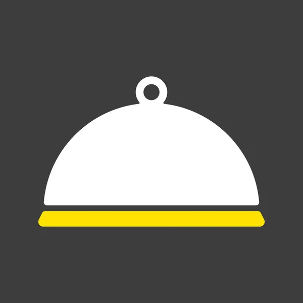 Cloche Ikona Wektora Żywności Glif Sprzęt Kuchenny Symbol Graficzny Gotowania — Wektor stockowy