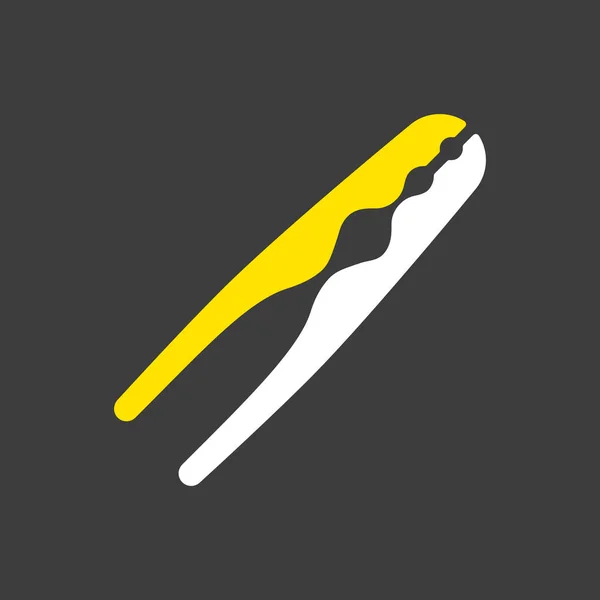Ikona Wektorowa Szczypiec Orzechów Urządzenia Kuchenne Symbol Graficzny Gotowania Projektu — Wektor stockowy