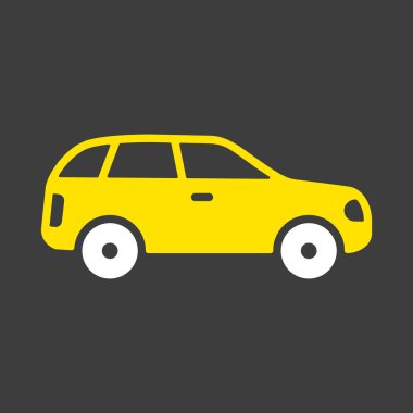Koyu arkaplanda steyşın düz vektör sembolü. Seyahat ve turizm web sitesi ve uygulama tasarımı, logo, uygulama, UI için grafik sembolü