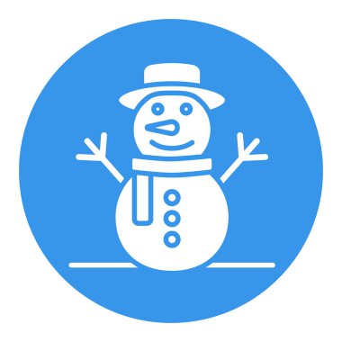 Noel Kardan Adam vektör sembolü. Kış işareti. Seyahat ve turizm web sitesi ve uygulama tasarımı, logo, uygulama, UI için grafik sembolü