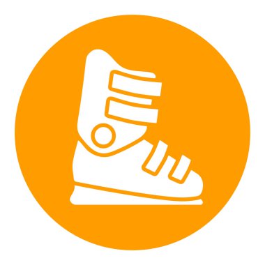 Kayak botları vektör simgesi. Kış işareti. Seyahat ve turizm web sitesi ve uygulama tasarımı, logo, uygulama, UI için grafik sembolü