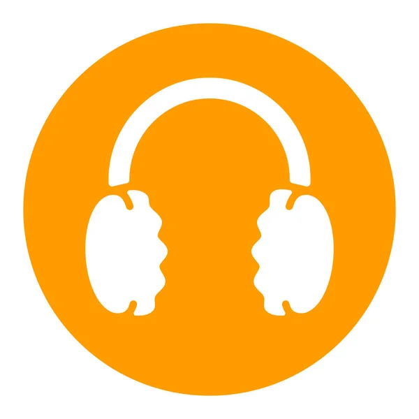 Зимові Навушники Навушники Векторний Гліф Значок Зимовий Знак Символ Графіку — стоковий вектор
