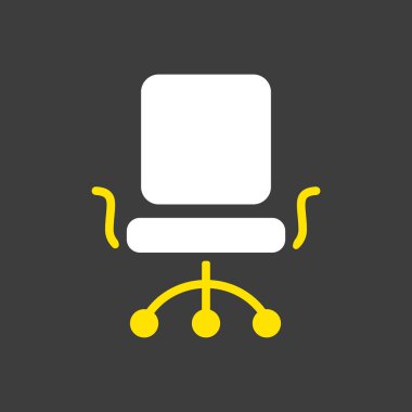 Ofis Sandalyesi taslak simgesi. İş tabelası. Web sitenizin tasarımı için grafik sembolü, logo, uygulama, UI. Vektör illüstrasyonu, EPS10.