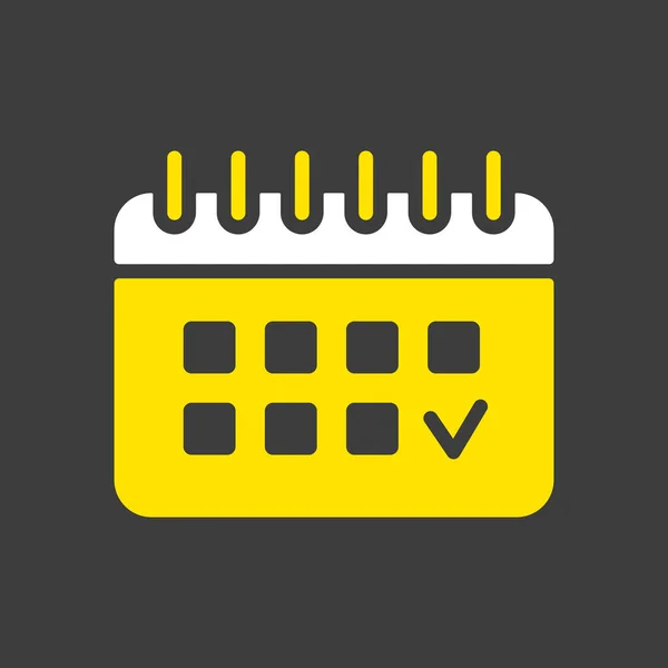 Kalenderumriss Glyphen Symbol Arbeitsplatzschild Grafik Symbol Für Ihr Webseiten Design — Stockvektor