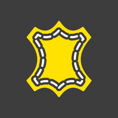 Deri kabartma simgesi. Çiftlik hayvanı işareti. Web sitenizin tasarımı için grafik sembolü, logo, uygulama, UI. Vektör illüstrasyonu