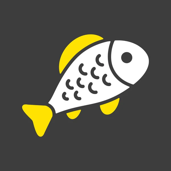 Fish Glyph Icon Farm Animal Sign Graph Symbol Your Web — Stock Vector