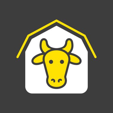 Ahşap kabartma simgesi. Çiftlik hayvanı işareti. Web sitenizin tasarımı için grafik sembolü, logo, uygulama, UI. Vektör illüstrasyonu