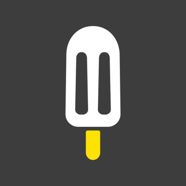 Koyu arkaplanda lolipop vektör simgesi. Fast food burcu. Yemek pişirme web sitesi ve uygulama tasarımı, logo, uygulama, UI için grafik sembolü