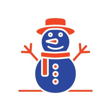 Noel Kardan Adam vektör sembolü. Kış işareti. Seyahat ve turizm web sitesi ve uygulama tasarımı, logo, uygulama, UI için grafik sembolü