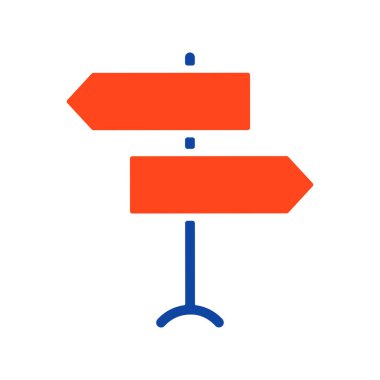 İşaret direği vektör simgesi. Navigasyon işareti. Seyahat ve turizm web sitesi ve uygulama tasarımı, logo, uygulama, UI için grafik sembolü