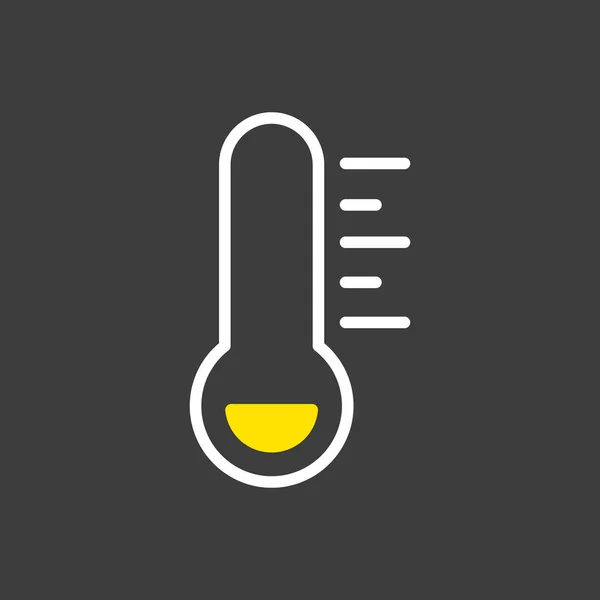 Thermometer Vorst Koude Vector Glyph Pictogram Donkere Achtergrond Meteorologisch Teken — Stockvector