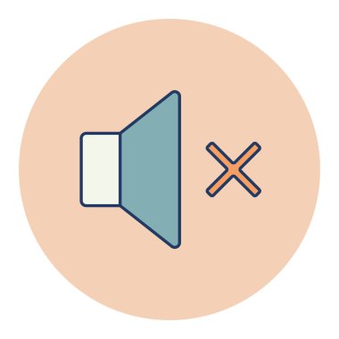 Renk vektör simgesini kapat. Sesi aç. Sessiz düğme. Müzik ve ses web sitesi için grafik sembolü ve uygulama tasarımı, logo, uygulama, UI