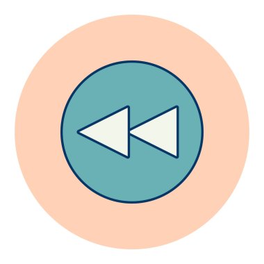 Önceki parça düğmesi renk vektörü düz simgesini oynat. Müzik ve ses web sitesi için grafik sembolü ve uygulama tasarımı, logo, uygulama, UI