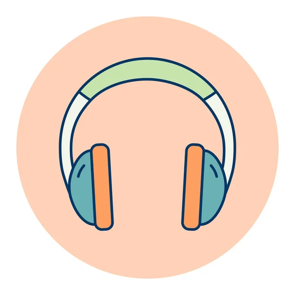 Значок Вектора Наушников Музыкальный Знак Графический Символ Музыкального Звукового Дизайна Стоковый вектор