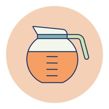 Kahve makinesi vektör renk simgesi. Mutfak aletleri. Yemek pişirme web sitesi tasarımı, logo, uygulama, UI için grafik sembolü