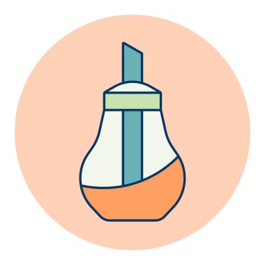 Şeker kasesi şişe vektör renk ikonu. Mutfak aletleri. Yemek pişirme web sitesi tasarımı, logo, uygulama, UI için grafik sembolü