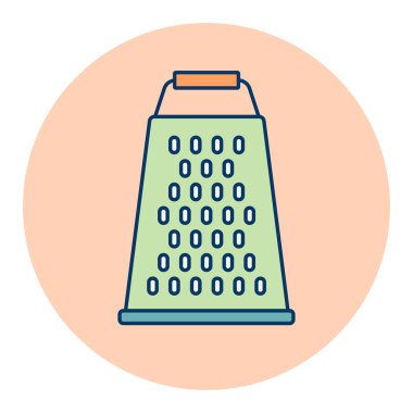 Renkli vektör renk simgesi. Mutfak aletleri. Yemek pişirme web sitesi tasarımı, logo, uygulama, UI için grafik sembolü