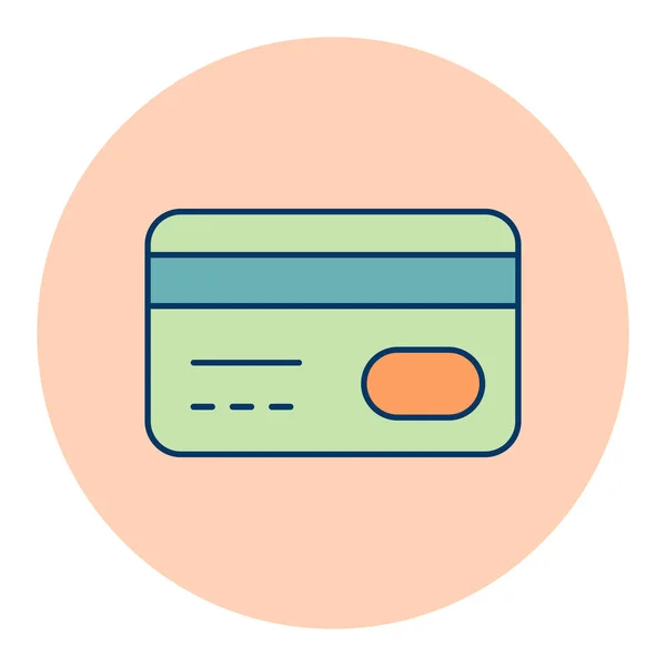 Credit Card Vector Flat Isolated Icon Online Payment Credit Debit — Stock Vector