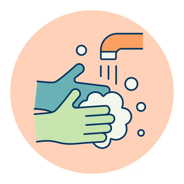 Laver Les Mains Avec Savon Pour Prévenir Les Virus Les — Image vectorielle