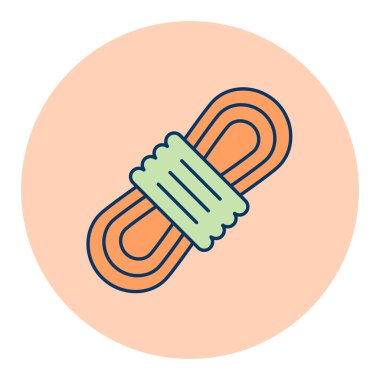 İp taşıyıcı yürüyüş ikonu izole edildi. Kamp tabelası. Seyahat ve turizm web sitesi ve uygulama tasarımı, logo, uygulama, UI için grafik sembolü