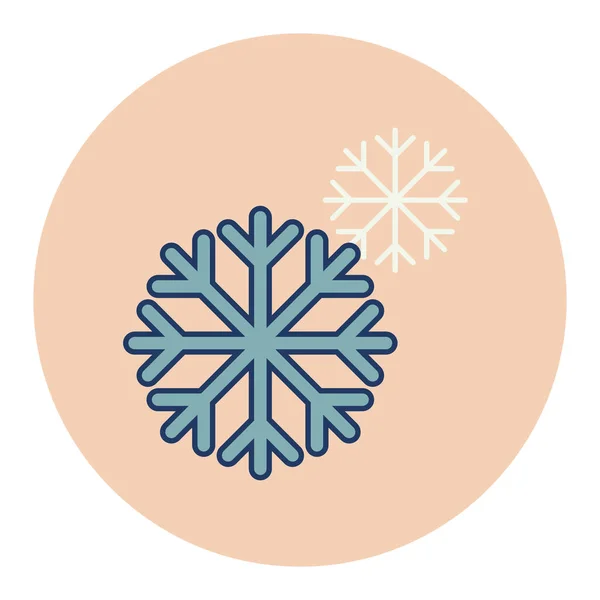 Изолированная Иконка Вектора Снежинок Зимний Знак Графический Символ Путешествий Туризма — стоковый вектор