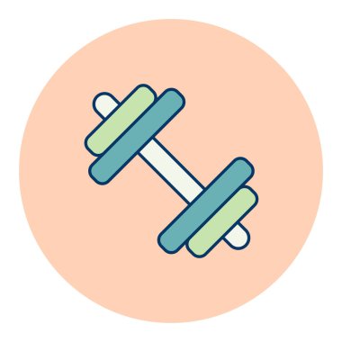 Dumbbell düz vektör izole ikonu. Spor web sitesi ve uygulama tasarımı, logo, uygulama, UI için grafik sembolü