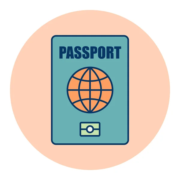Icône Isolée Vecteur Passeport Symbole Identification Symbole Graphique Pour Voyage — Image vectorielle