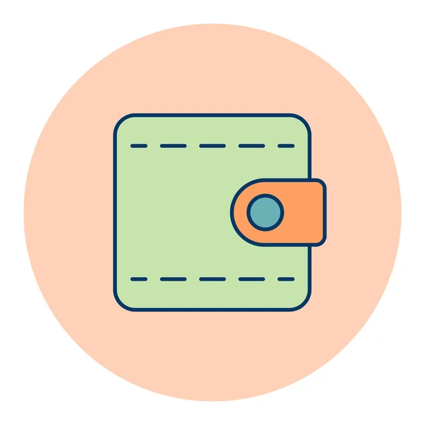 Billfold Brieftasche Vektor Symbol Grafiksymbol Für Website Und Apps Design — Stockvektor