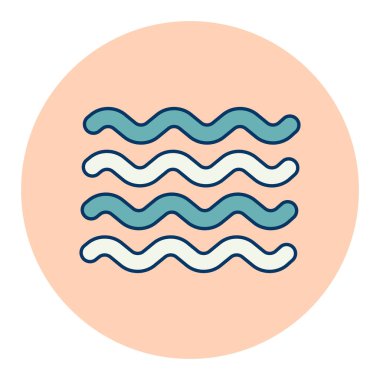 Deniz dalgası vektörü ikonu izole etti. Doğa işareti. Seyahat ve turizm web sitesi ve uygulama tasarımı, logo, uygulama, UI için grafik sembolü