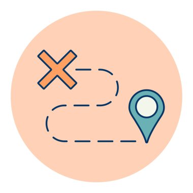 Yönlendirme simgesi. Navigasyon işareti. Seyahat ve turizm web sitesi ve uygulama tasarımı, logo, uygulama, UI için grafik sembolü