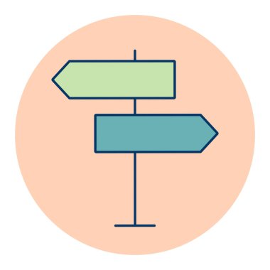 İşaret direği vektörü izole edilmiş simge. Navigasyon işareti. Seyahat ve turizm web sitesi ve uygulama tasarımı, logo, uygulama, UI için grafik sembolü