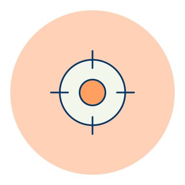 Hedef hedef hedef vektör izole ikonu. Navigasyon işareti. Seyahat ve turizm web sitesi ve uygulama tasarımı, logo, uygulama, UI için grafik sembolü