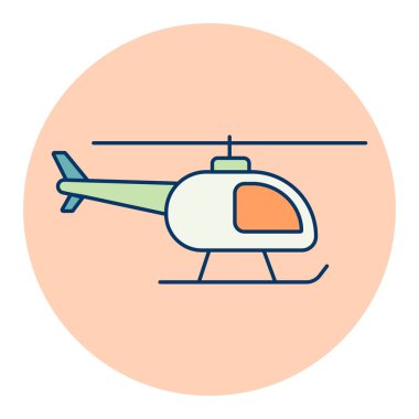 Helikopter vektör simgesi. Seyahat ve turizm web sitesi ve uygulama tasarımı, logo, uygulama, UI için grafik sembolü