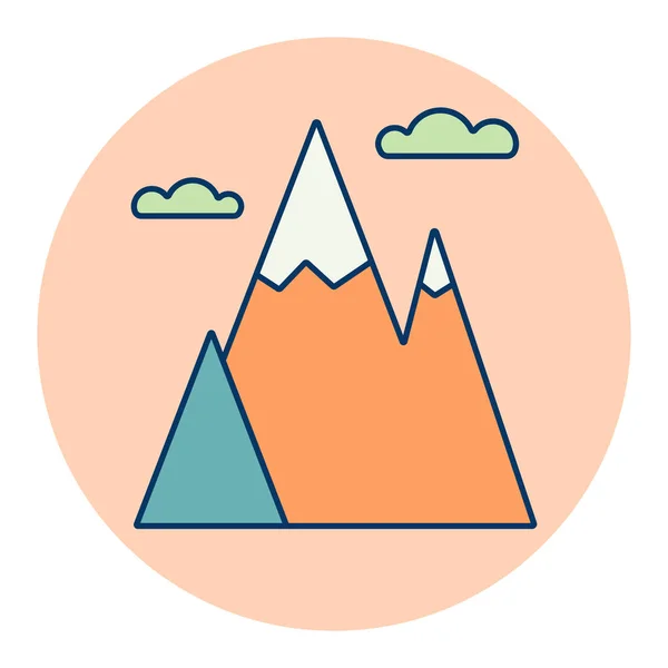 Ikona Wektora Gór Odizolowana Znak Natury Symbol Graficzny Strony Internetowej — Wektor stockowy