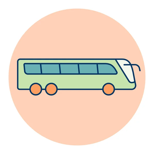 Ikona Wektora Autobusu Turystycznego Symbol Graficzny Strony Internetowej Podróży Turystyki — Wektor stockowy